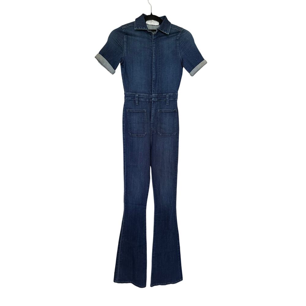 Second Skin Overalls Danielle Bernstein The Jumpsuit Denim USA XS 35" inseam